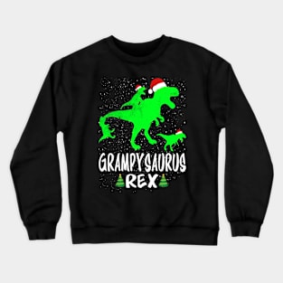 Grampy T Rex Matching Family Christmas Dinosaur Shirt Crewneck Sweatshirt